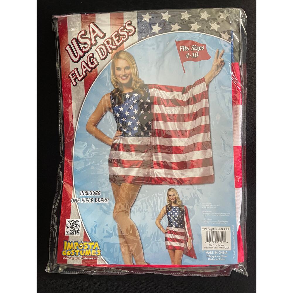 ADULT AMERICAN USA FLAG 4TH JULY INDEPENDENCE DAY PATRIOTIC COSTUME